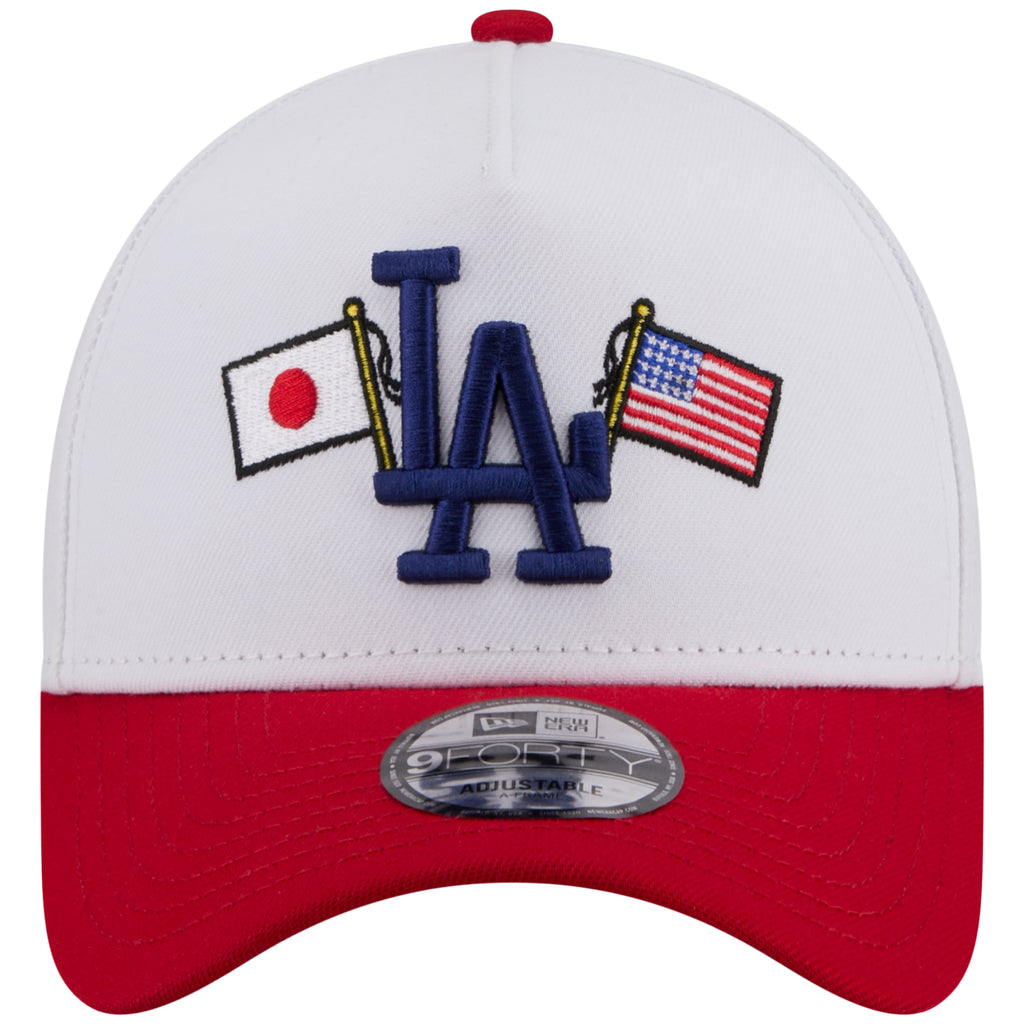 Los Angeles Dodgers Los Angeles Crown the City - JAPAN USA Flags - White/Red New Era 9FORTY