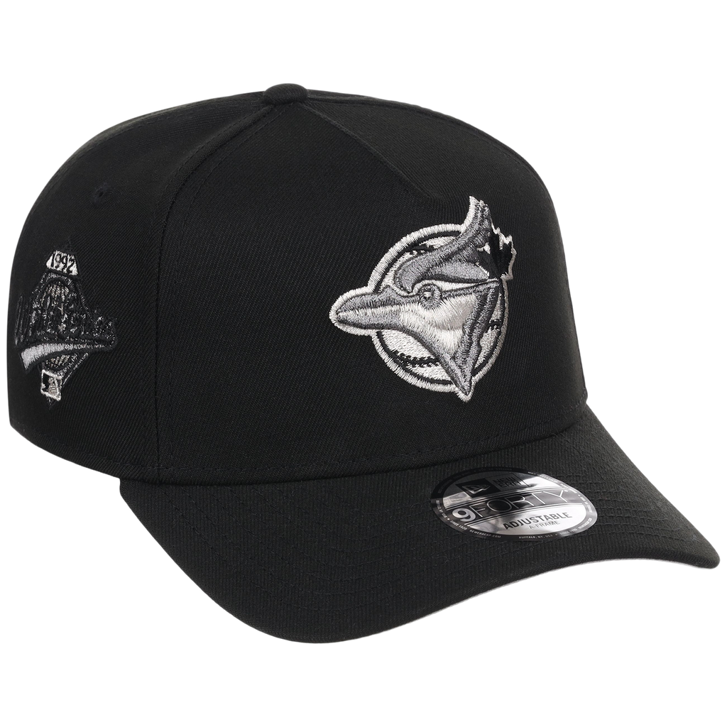 Toronto Blue Jays Toronto Crown the City - Liquid Titanium New Era 9FORTY (Black/Black)