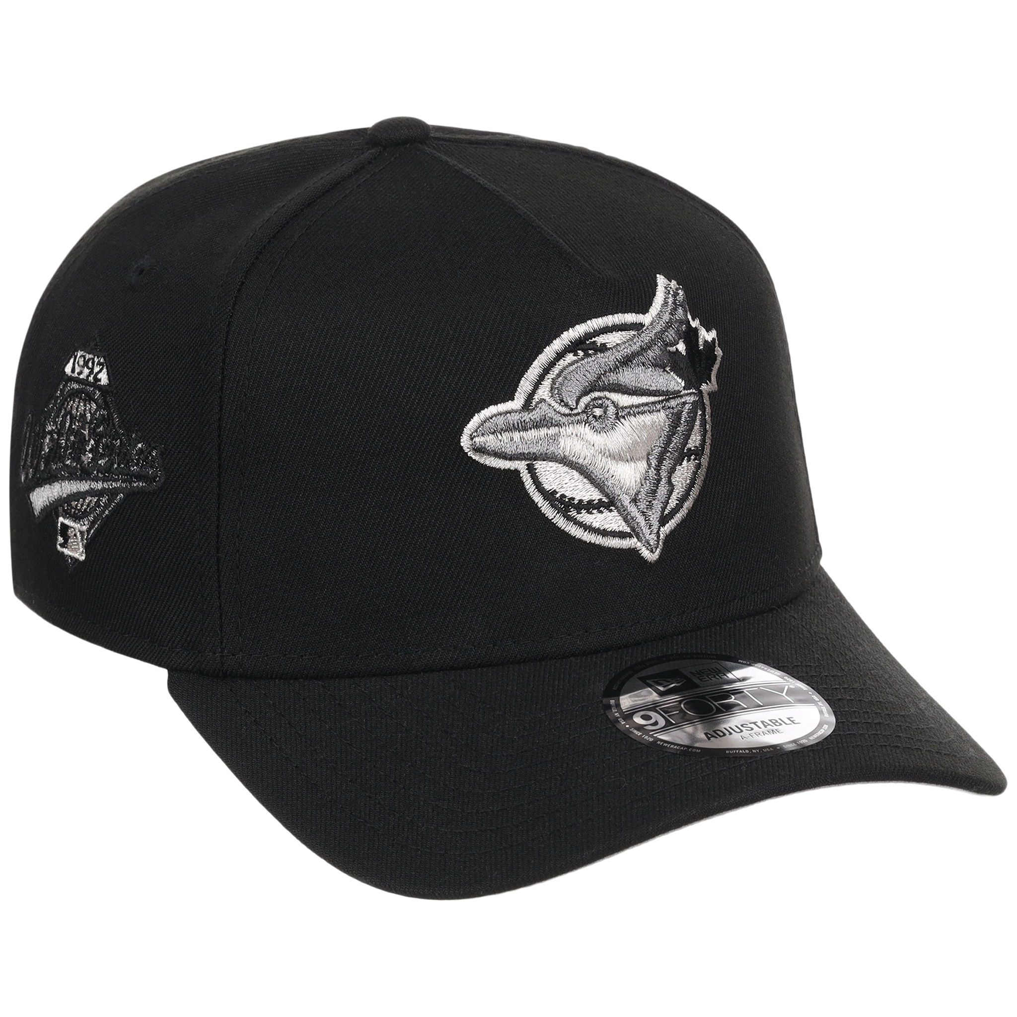 Toronto Blue Jays Toronto Crown the City - Liquid Titanium New Era 9FORTY (Black/Black)
