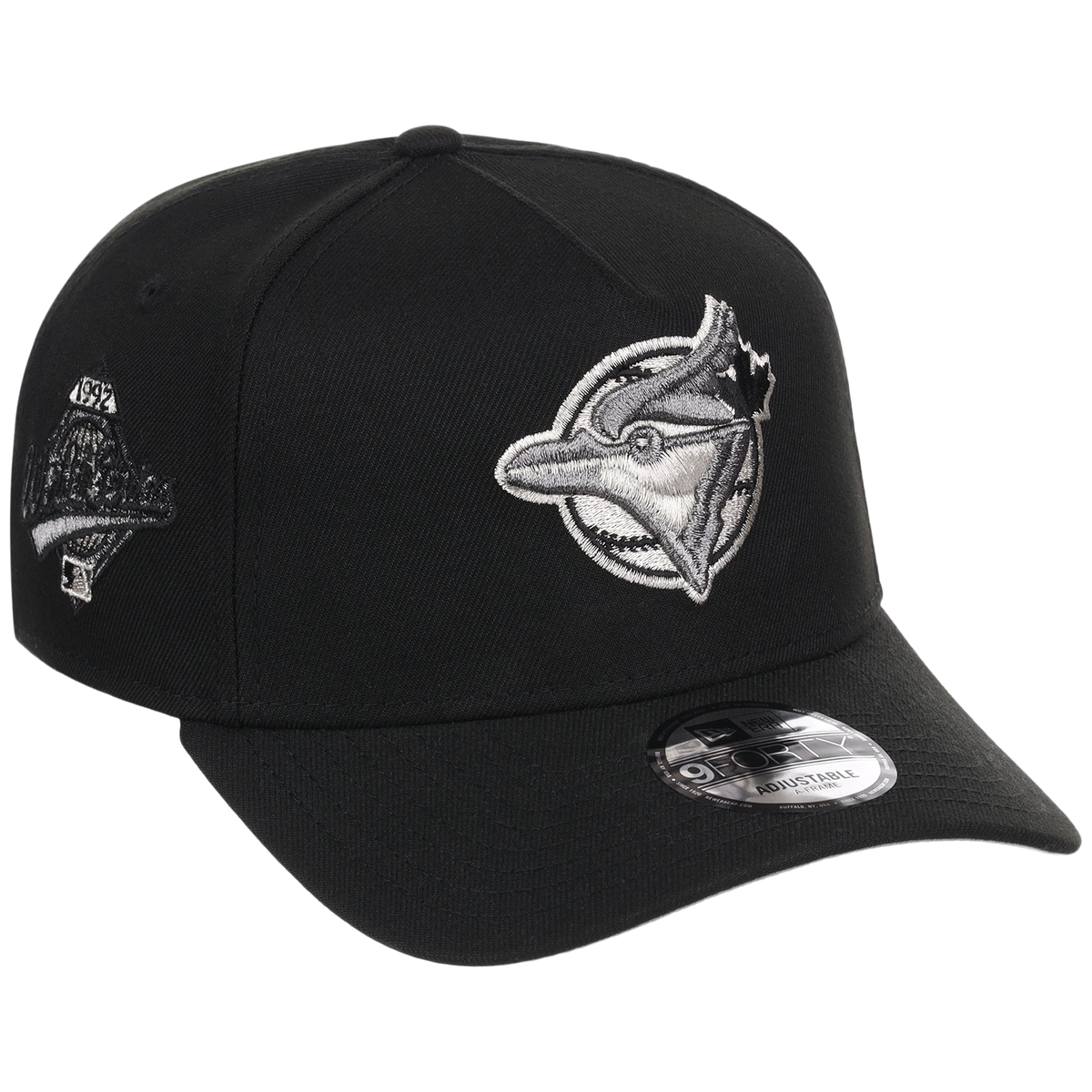 Toronto Blue Jays Toronto Crown the City - Liquid Titanium New Era 9FORTY (Black/Black)