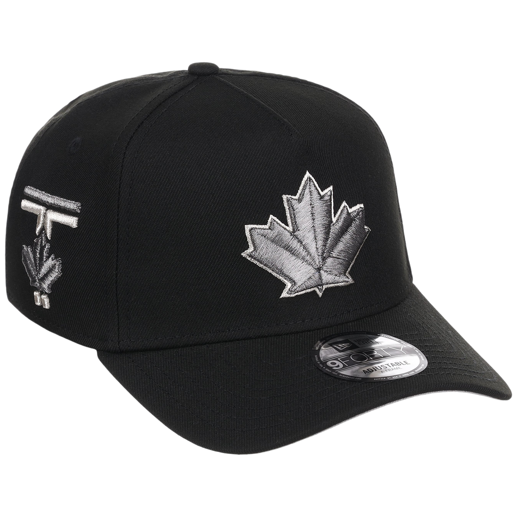 Toronto Blue Jays Toronto Crown the City - Liquid Titanium New Era 9FORTY (Black/Black)