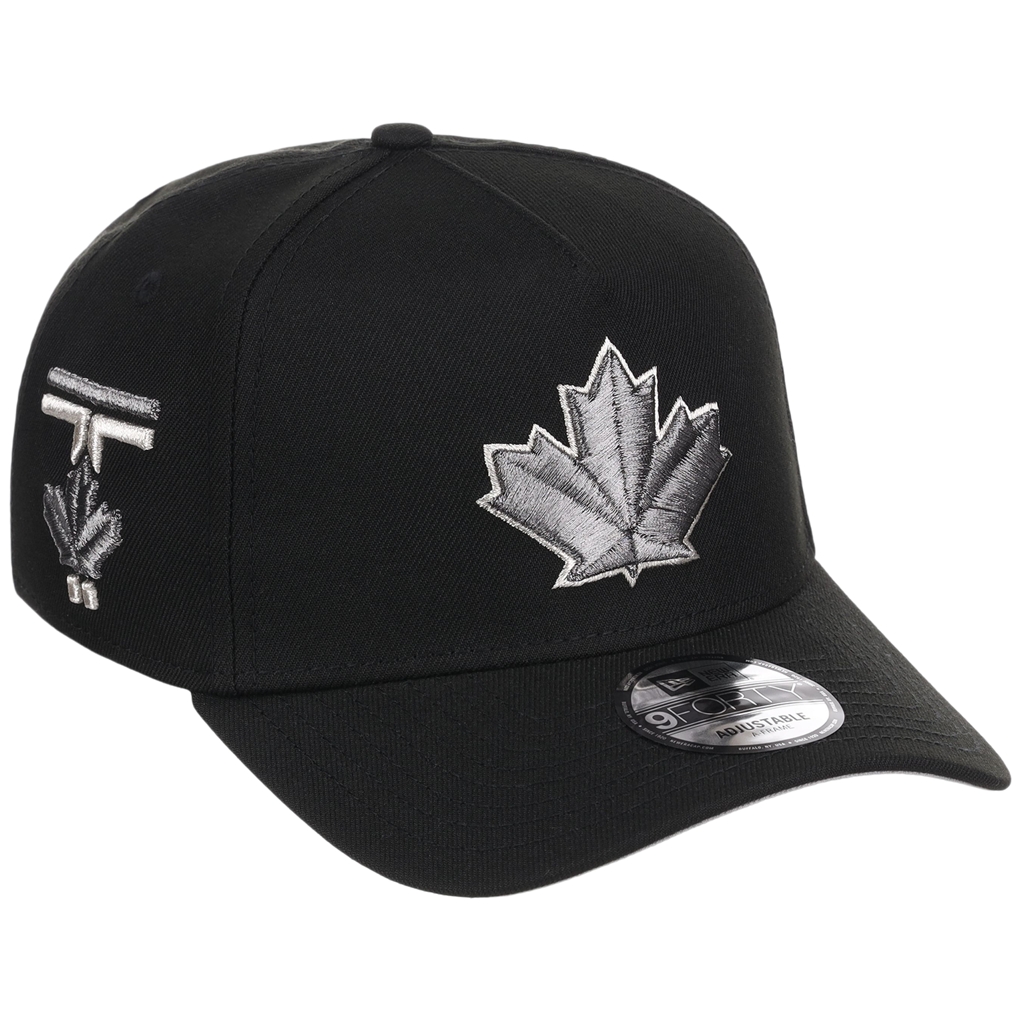 Toronto Blue Jays Toronto Crown the City - Liquid Titanium New Era 9FORTY (Black/Black)