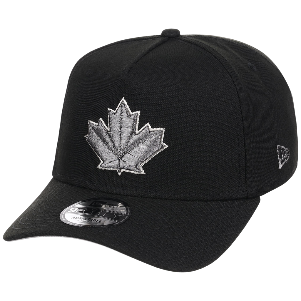 Toronto Blue Jays Toronto Crown the City - Liquid Titanium New Era 9FORTY (Black/Black)