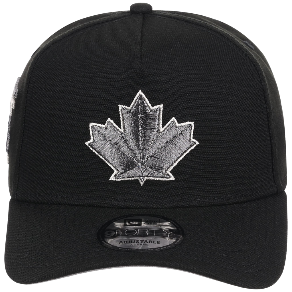 Toronto Blue Jays Toronto Crown the City - Liquid Titanium New Era 9FORTY (Black/Black)