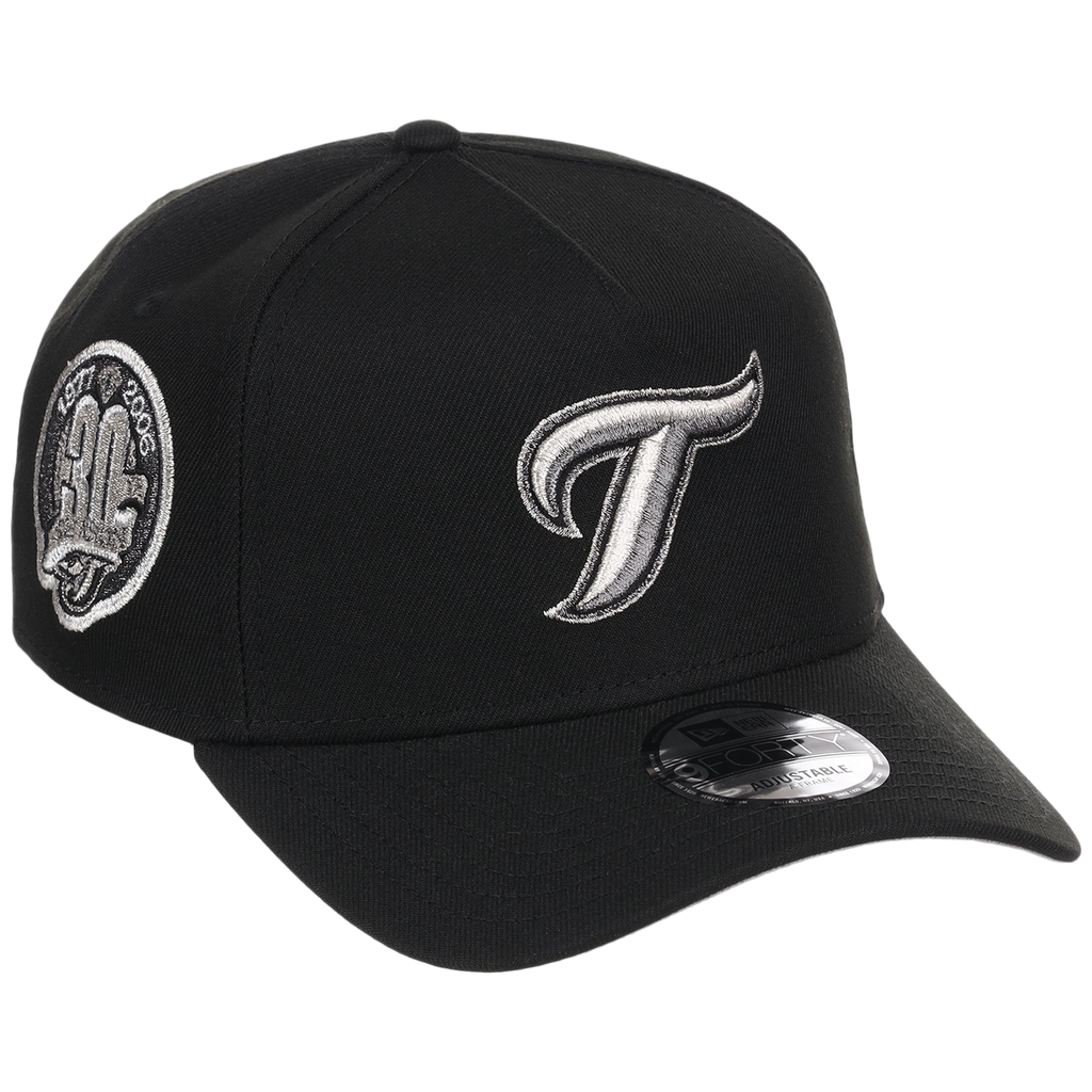 Toronto Blue Jays Toronto Crown the City - Liquid Titanium New Era 9FORTY (Black/Black)