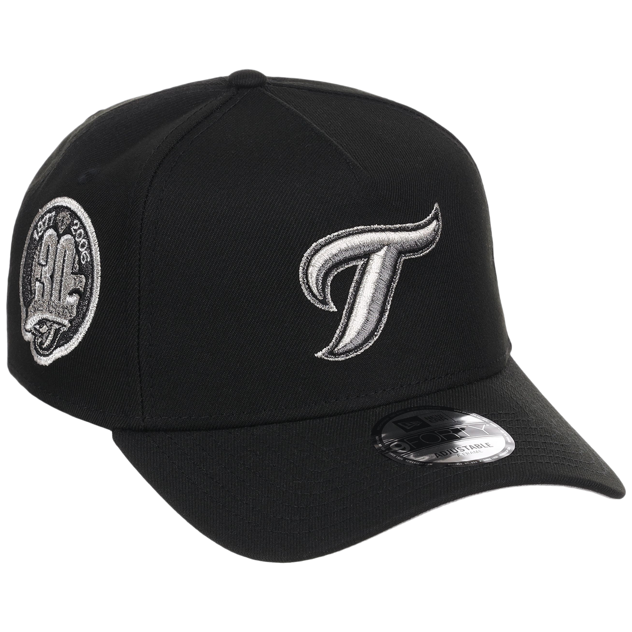Toronto Blue Jays Toronto Crown the City - Liquid Titanium New Era 9FORTY (Black/Black)