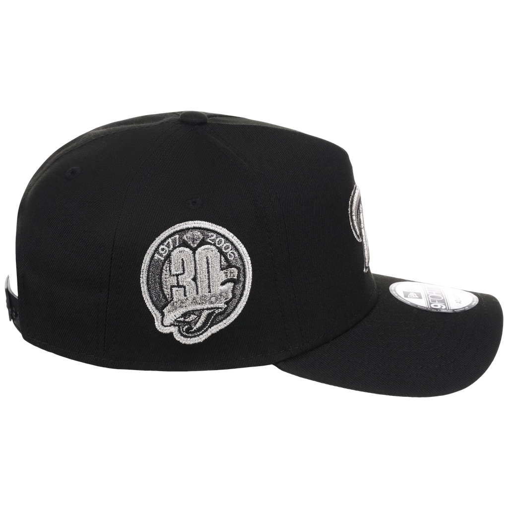 Toronto Blue Jays Toronto Crown the City - Liquid Titanium New Era 9FORTY (Black/Black)
