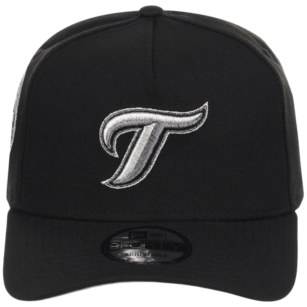 Toronto Blue Jays Toronto Crown the City - Liquid Titanium New Era 9FORTY (Black/Black)