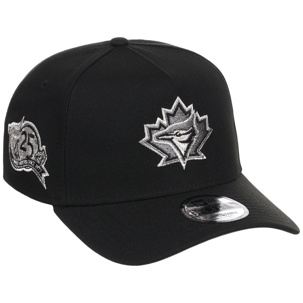 Toronto Blue Jays Toronto Crown the City - Liquid Titanium New Era 9FORTY (Black/Black)