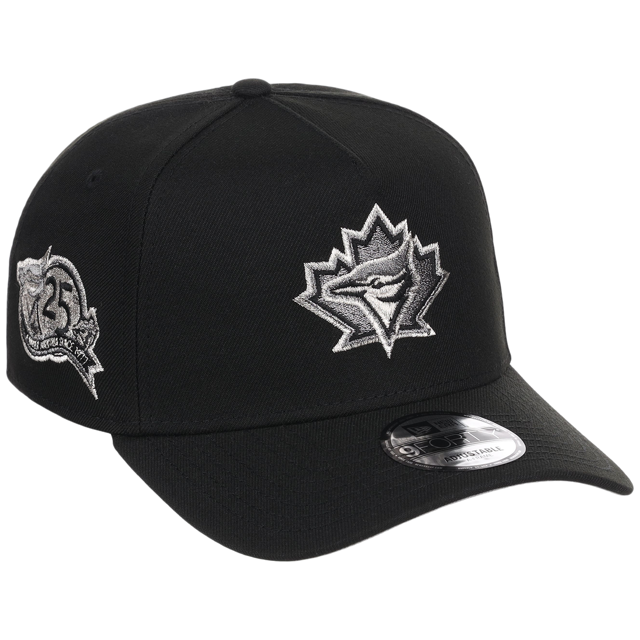 Toronto Blue Jays Toronto Crown the City - Liquid Titanium New Era 9FORTY (Black/Black)