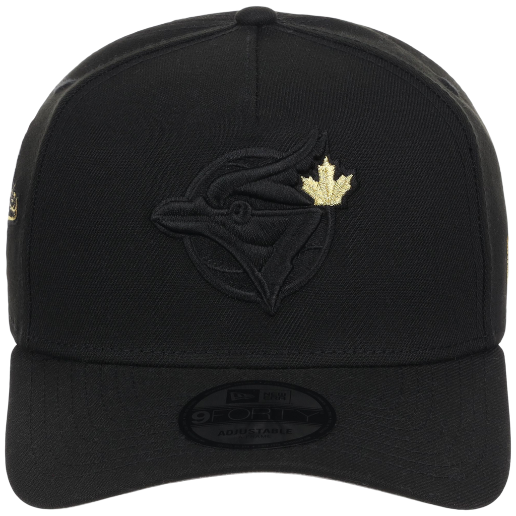 Toronto Blue Jays Toronto Crown the City - Black Pop Gold New Era 9FORTY (Black/Black)