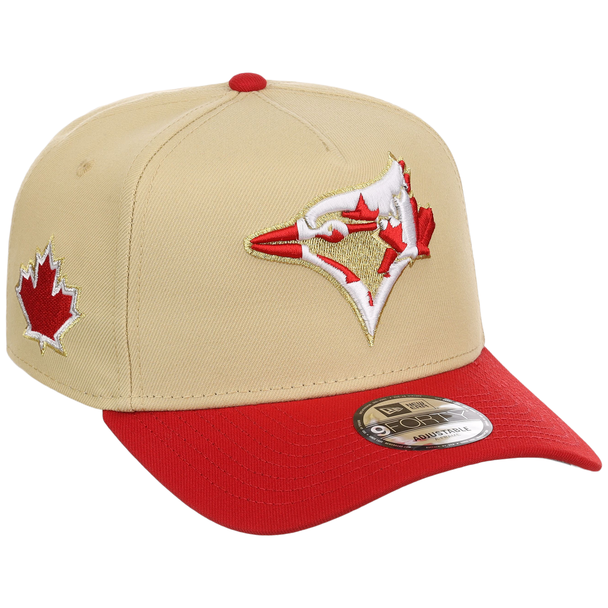 Toronto Blue Jays Toronto Crown the City - Flag Fill New Era 9FORTY (Gold/Red)