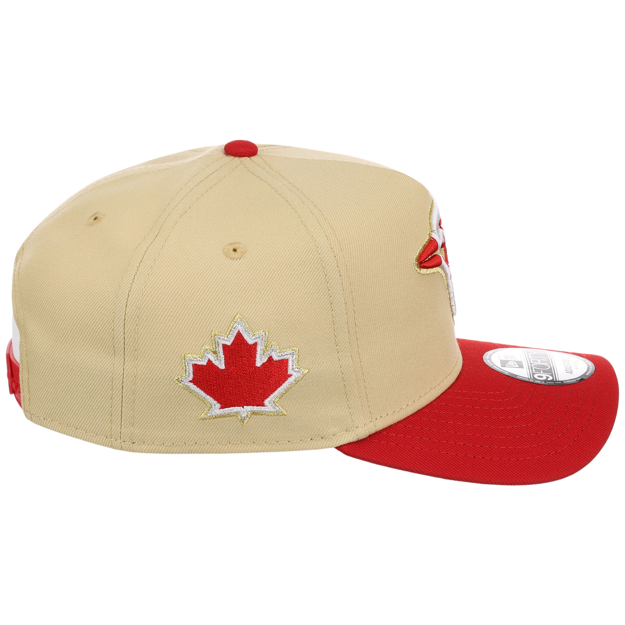 Toronto Blue Jays Toronto Crown the City - Flag Fill New Era 9FORTY (Gold/Red)