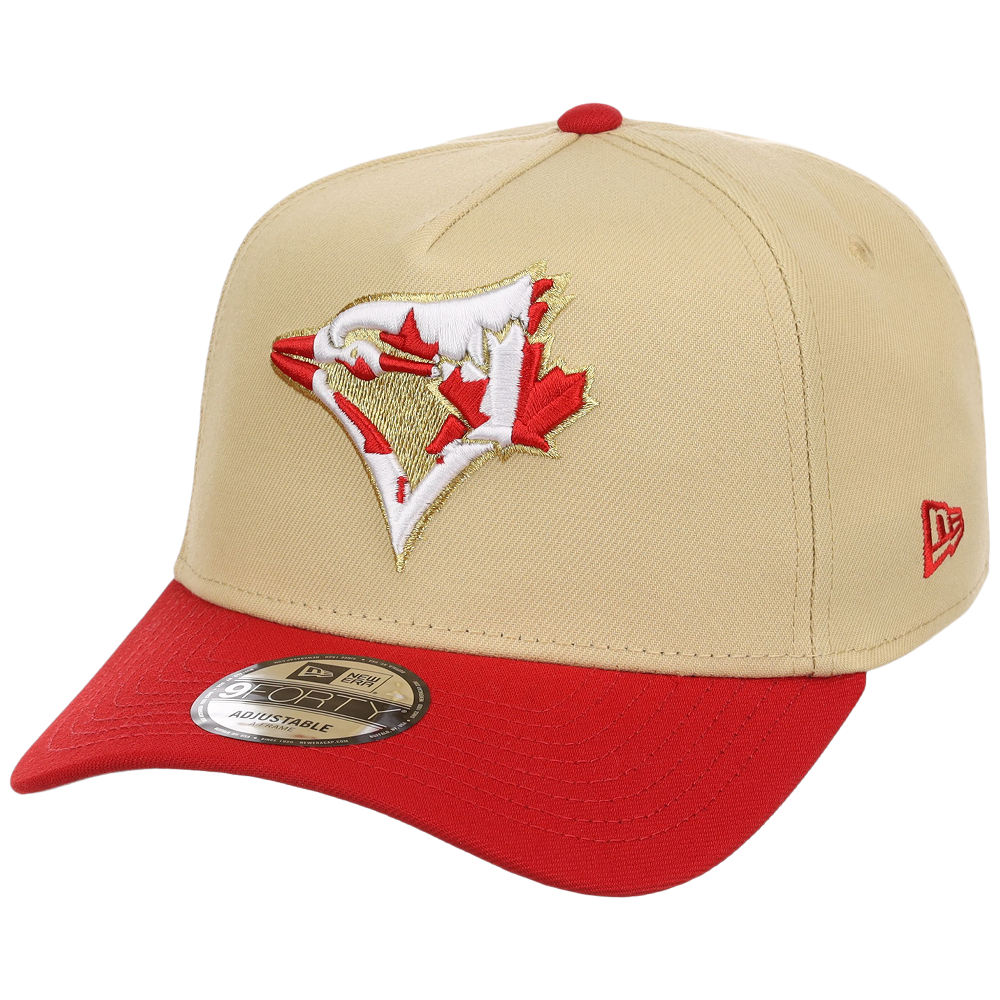 Toronto Blue Jays Toronto Crown the City - Flag Fill New Era 9FORTY (Gold/Red)