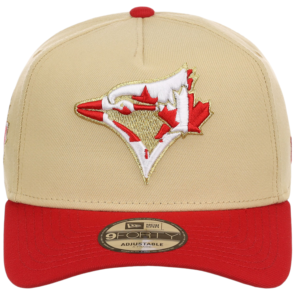 Toronto Blue Jays Toronto Crown the City - Flag Fill New Era 9FORTY (Gold/Red)
