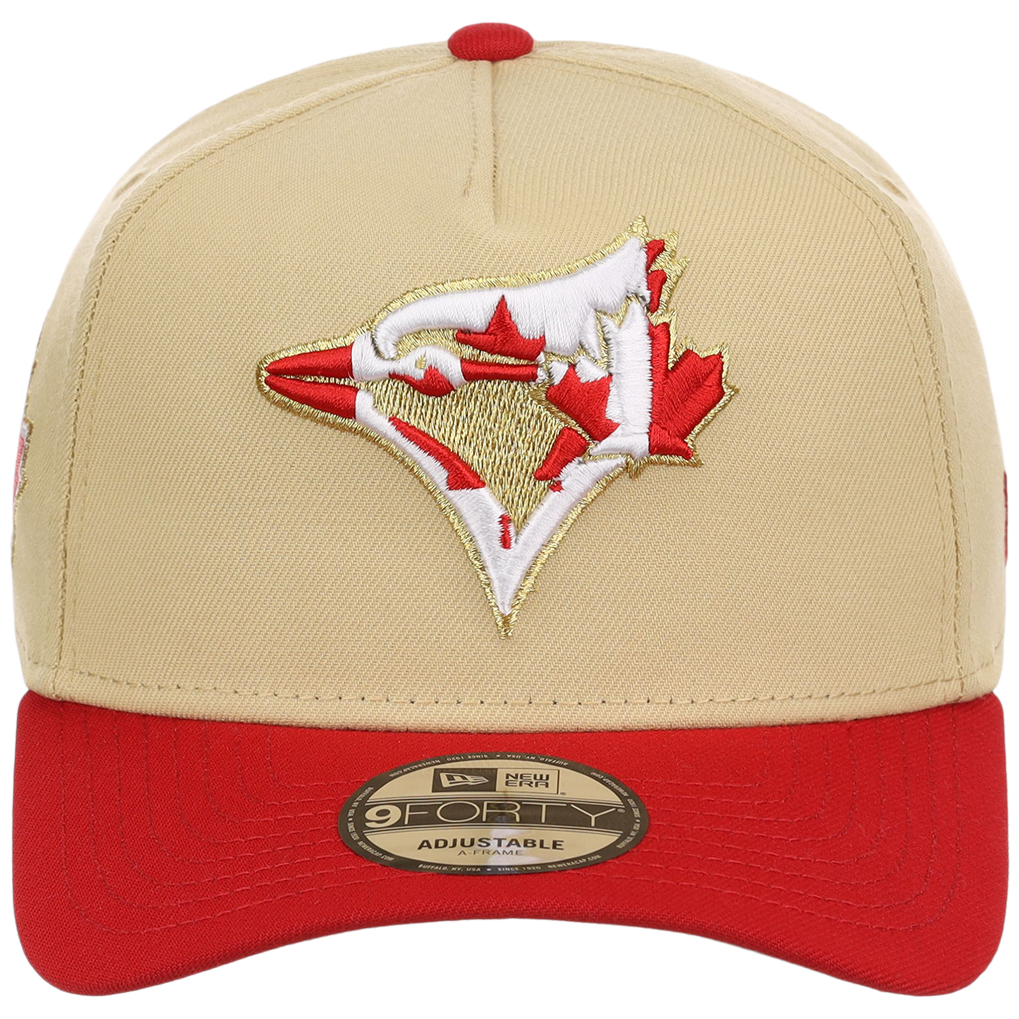 Toronto Blue Jays Toronto Crown the City - Flag Fill New Era 9FORTY (Gold/Red)