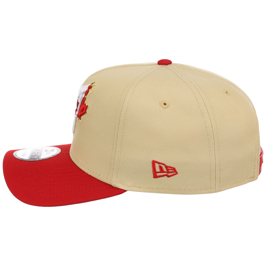 Toronto Blue Jays Toronto Crown the City - Flag Fill New Era 9FORTY (Gold/Red)