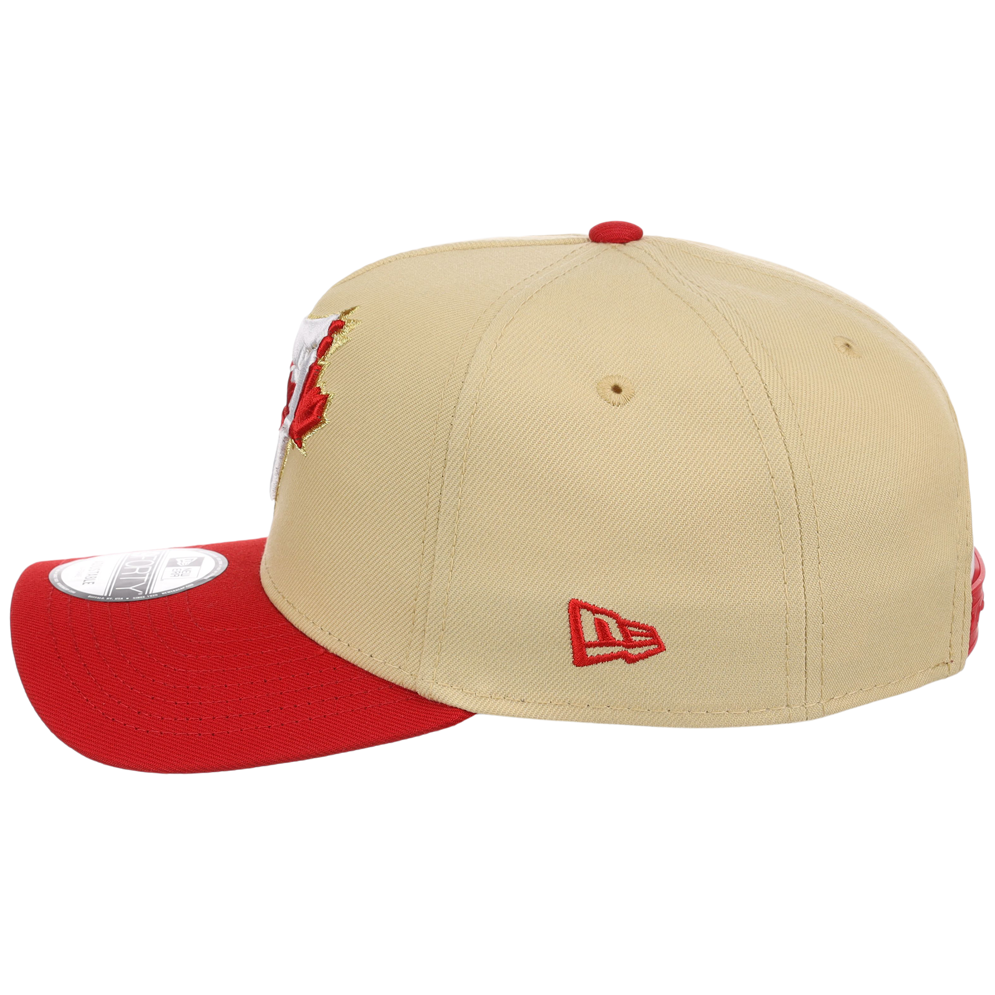 Toronto Blue Jays Toronto Crown the City - Flag Fill New Era 9FORTY (Gold/Red)