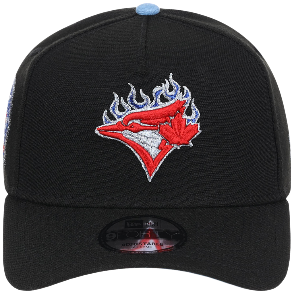 Toronto Blue Jays Toronto Crown the City - Blue Flame New Era 9FORTY (Black/Black)