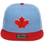 Toronto Blue Jays Toronto Crown the City - Maple Leaf New Era 59FIFTY (Sky/Red)