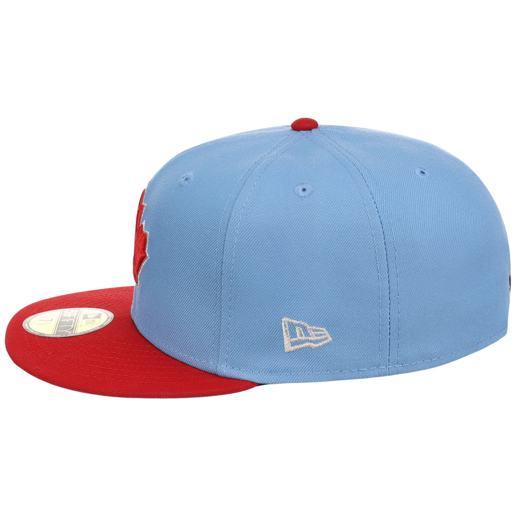 Toronto Blue Jays Toronto Crown the City - Maple Leaf New Era 59FIFTY (Sky/Red)