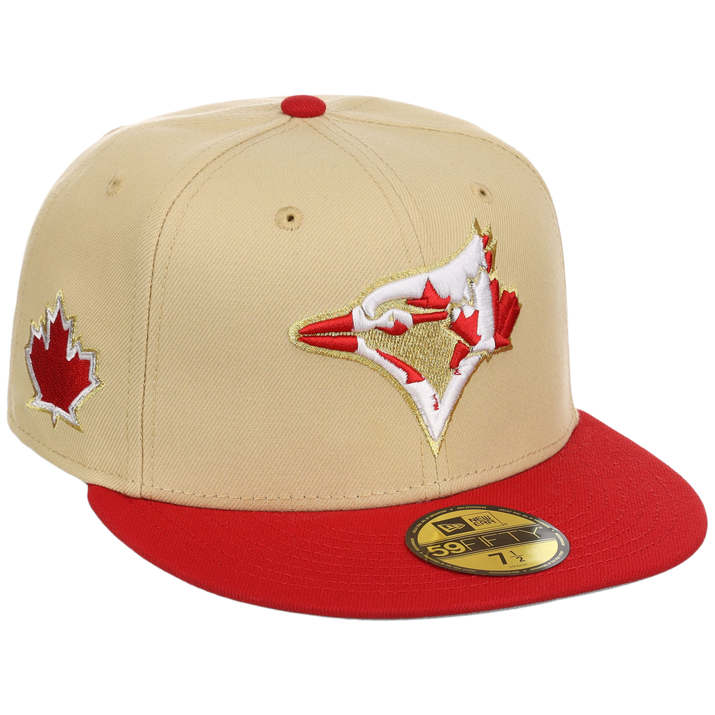 Toronto Blue Jays Toronto Crown the City - Flag Fill New Era 9FORTY (Gold/Red)