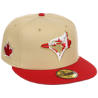 Toronto Blue Jays Toronto Crown the City - Flag Fill New Era 9FORTY (Gold/Red)