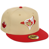 Toronto Blue Jays Toronto Crown the City - Flag Fill New Era 9FORTY (Gold/Red)
