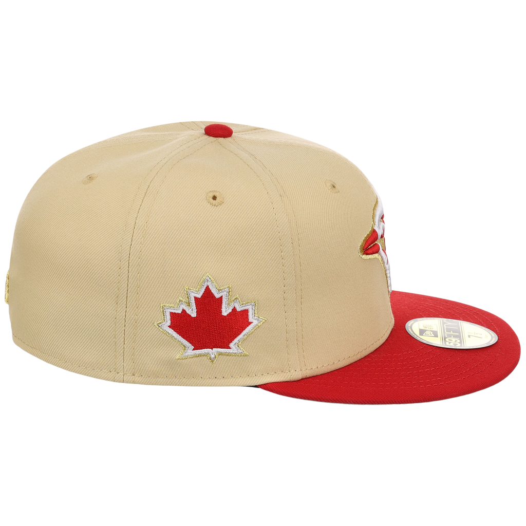 Toronto Blue Jays Toronto Crown the City - Flag Fill New Era 9FORTY (Gold/Red)