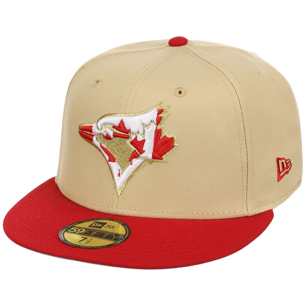 Toronto Blue Jays Toronto Crown the City - Flag Fill New Era 9FORTY (Gold/Red)