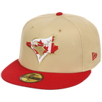 Toronto Blue Jays Toronto Crown the City - Flag Fill New Era 9FORTY (Gold/Red)