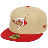 Toronto Blue Jays Toronto Crown the City - Flag Fill New Era 9FORTY (Gold/Red)