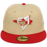 Toronto Blue Jays Toronto Crown the City - Flag Fill New Era 9FORTY (Gold/Red)