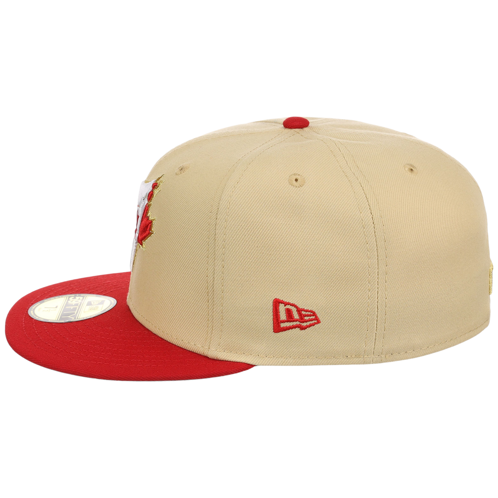 Toronto Blue Jays Toronto Crown the City - Flag Fill New Era 9FORTY (Gold/Red)