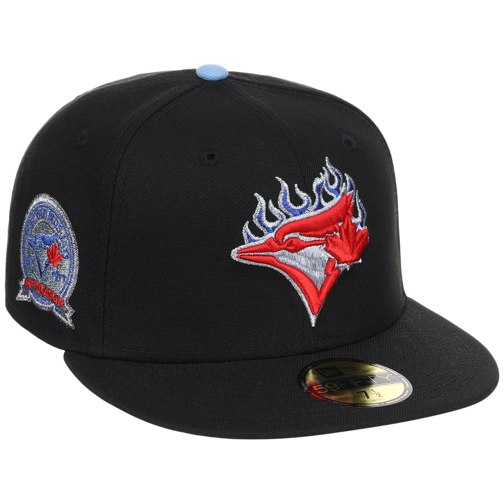 Toronto Blue Jays Toronto Crown the City - Blue Flame New Era 9FORTY (Black/Black)