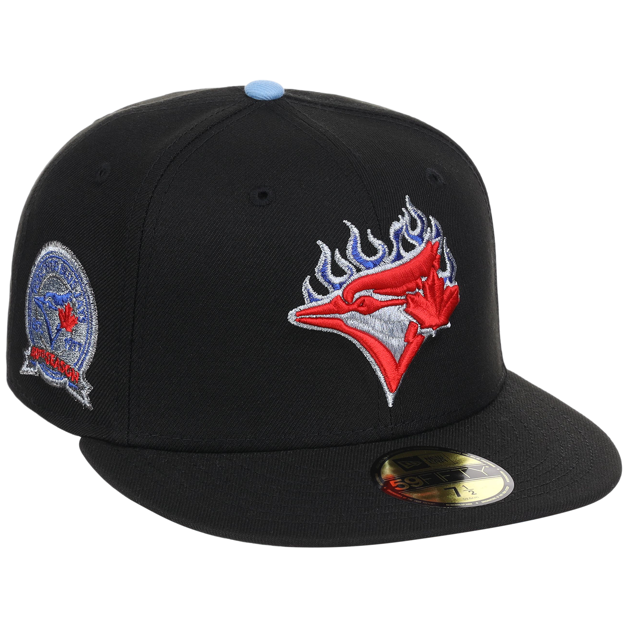 Toronto Blue Jays Toronto Crown the City - Blue Flame New Era 9FORTY (Black/Black)