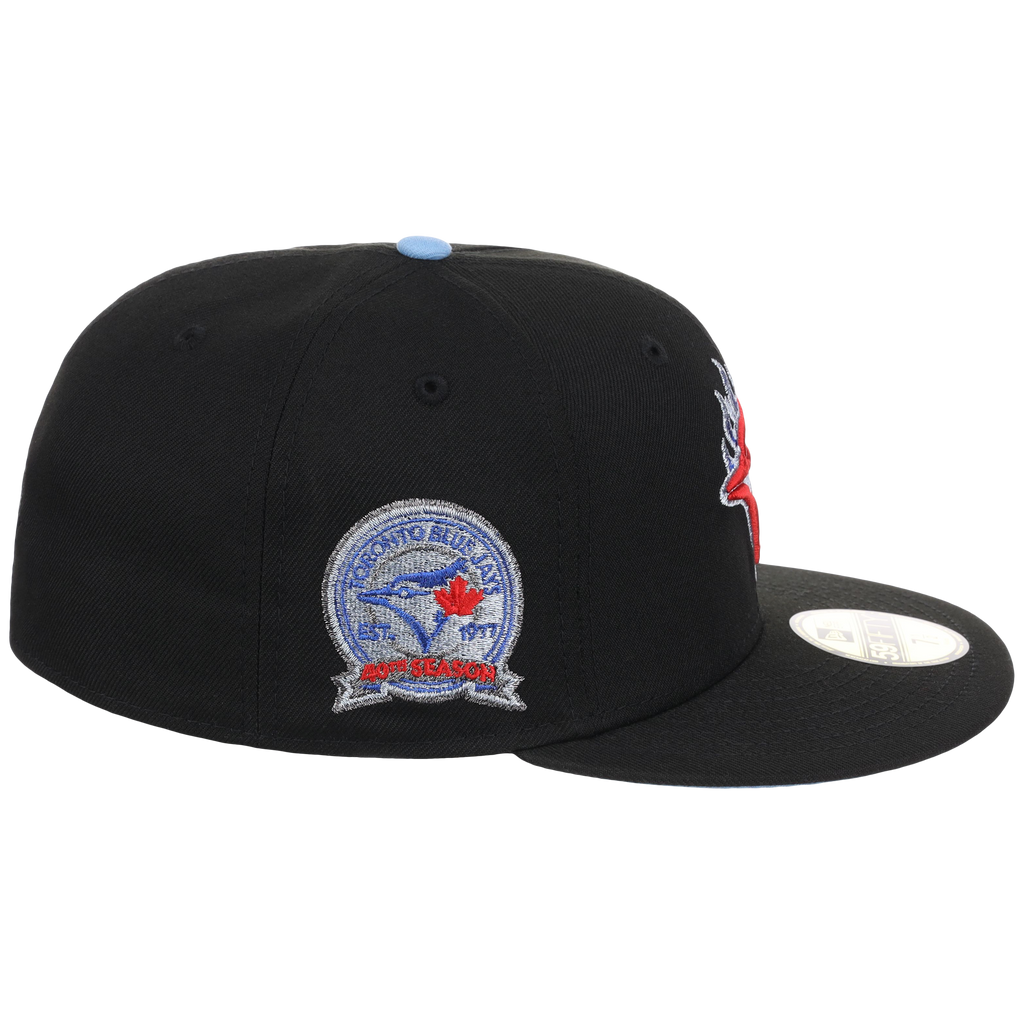 Toronto Blue Jays Toronto Crown the City - Blue Flame New Era 9FORTY (Black/Black)