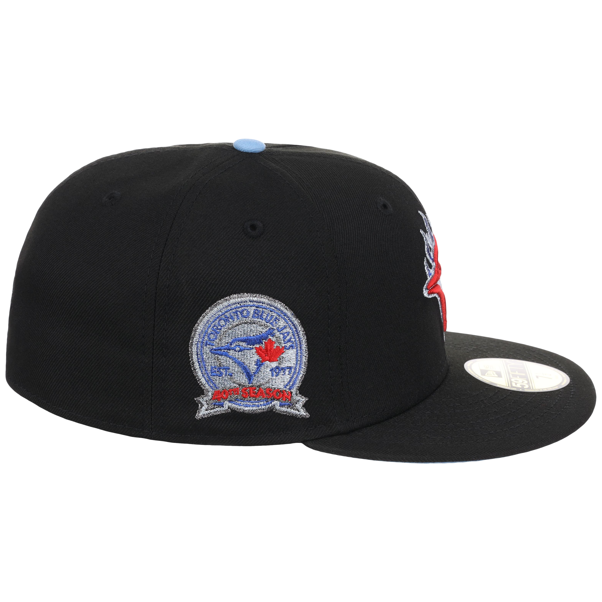Toronto Blue Jays Toronto Crown the City - Blue Flame New Era 9FORTY (Black/Black)