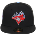 Toronto Blue Jays Toronto Crown the City - Blue Flame New Era 9FORTY (Black/Black)