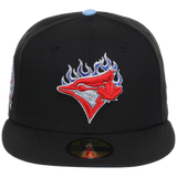 Toronto Blue Jays Toronto Crown the City - Blue Flame New Era 9FORTY (Black/Black)