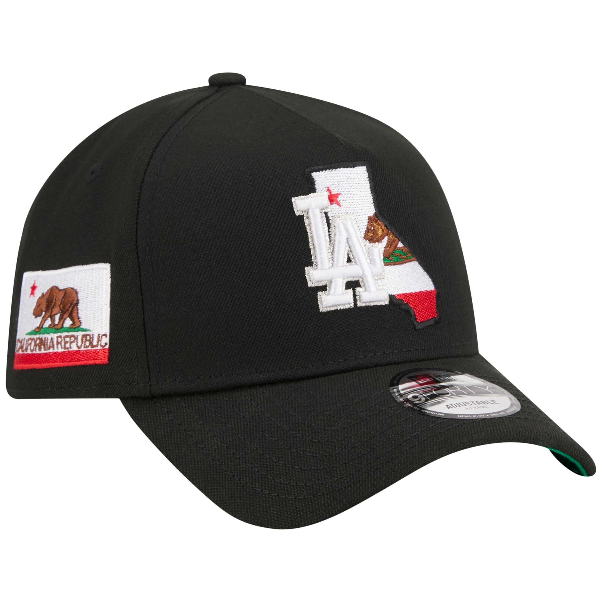 Los Angeles Dodgers Los Angeles Crown the City - State Flag Fill - Black/Black New Era 9FORTY