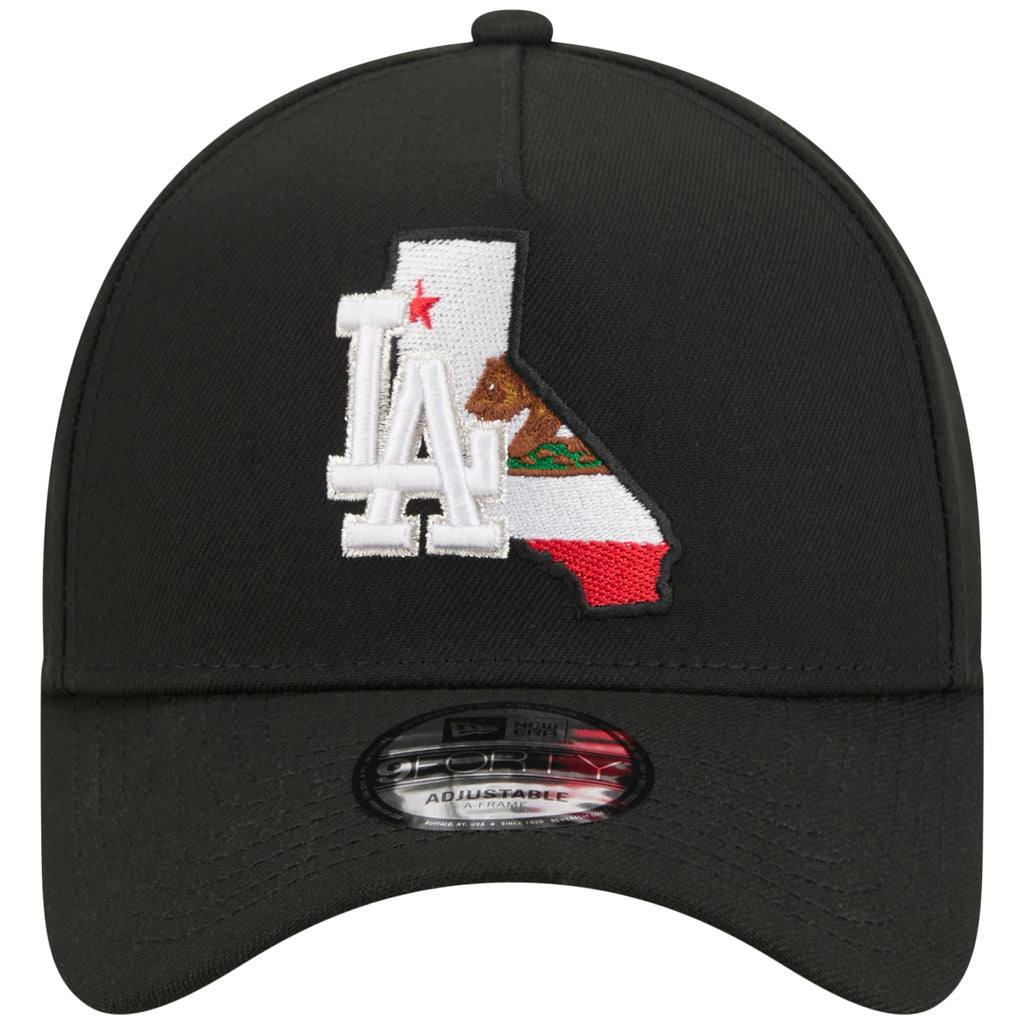 Los Angeles Dodgers Los Angeles Crown the City - State Flag Fill - Black/Black New Era 9FORTY