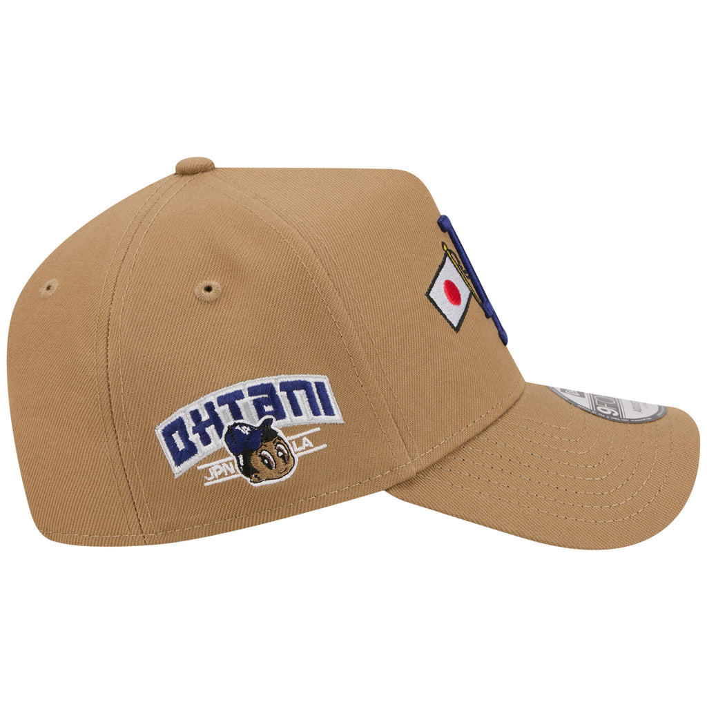 Los Angeles Dodgers Los Angeles Crown the City - JAPAN USA Flags - Khaki/Khaki New Era 9FORTY