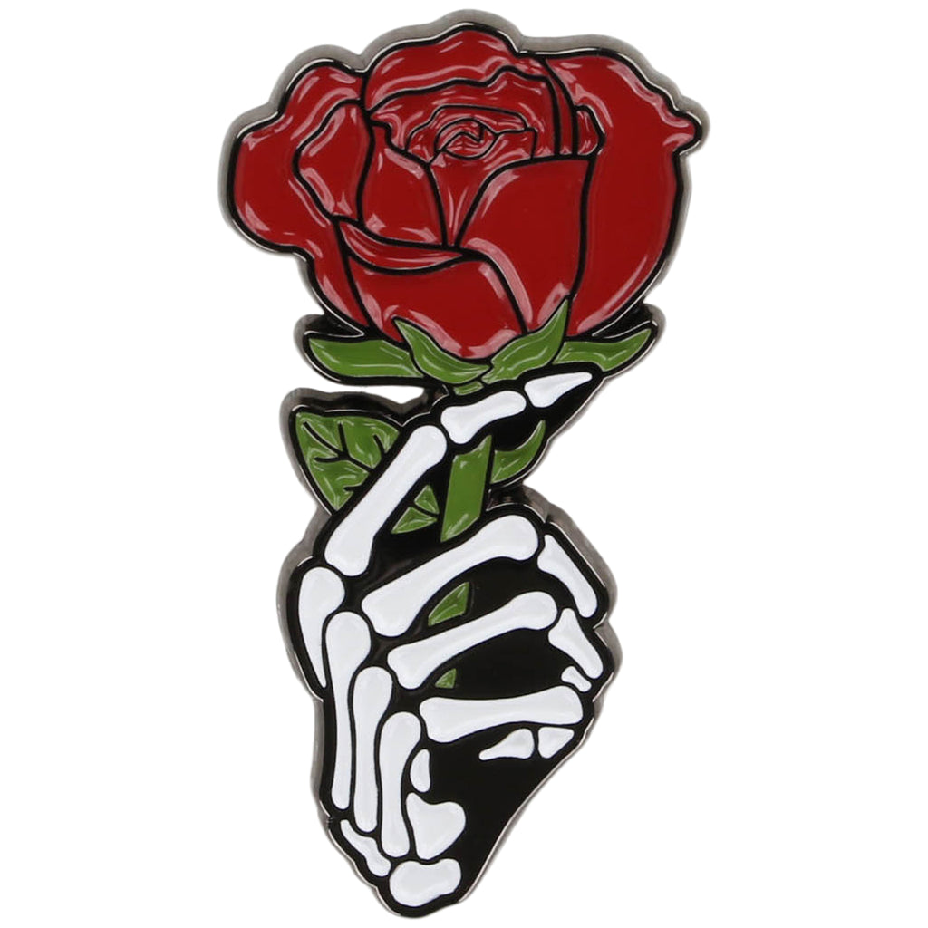 Skeleton Rose Pin