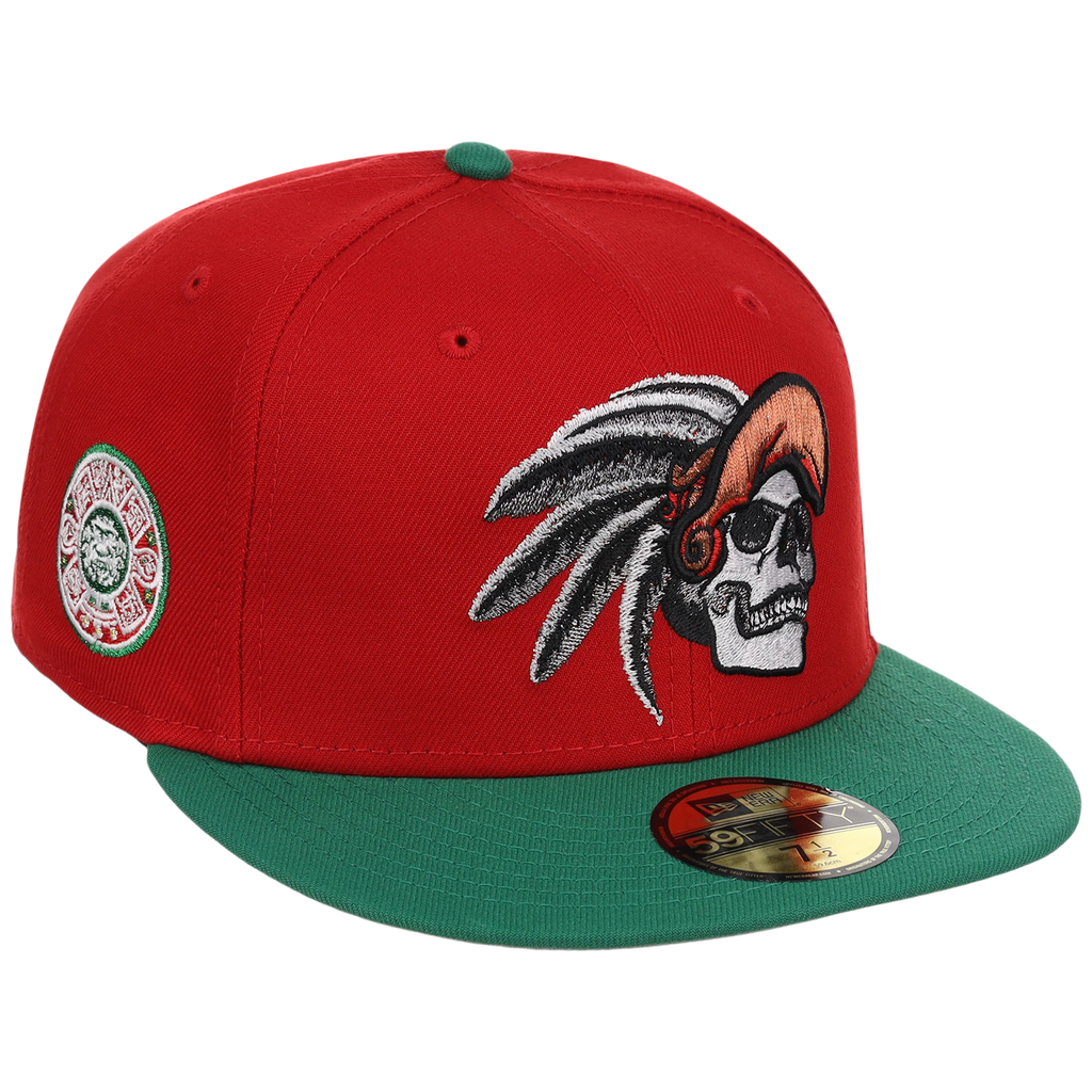 Crown the City: Mexico City - Aztec Head New Era 59FIFTY (Red/Dark Green)