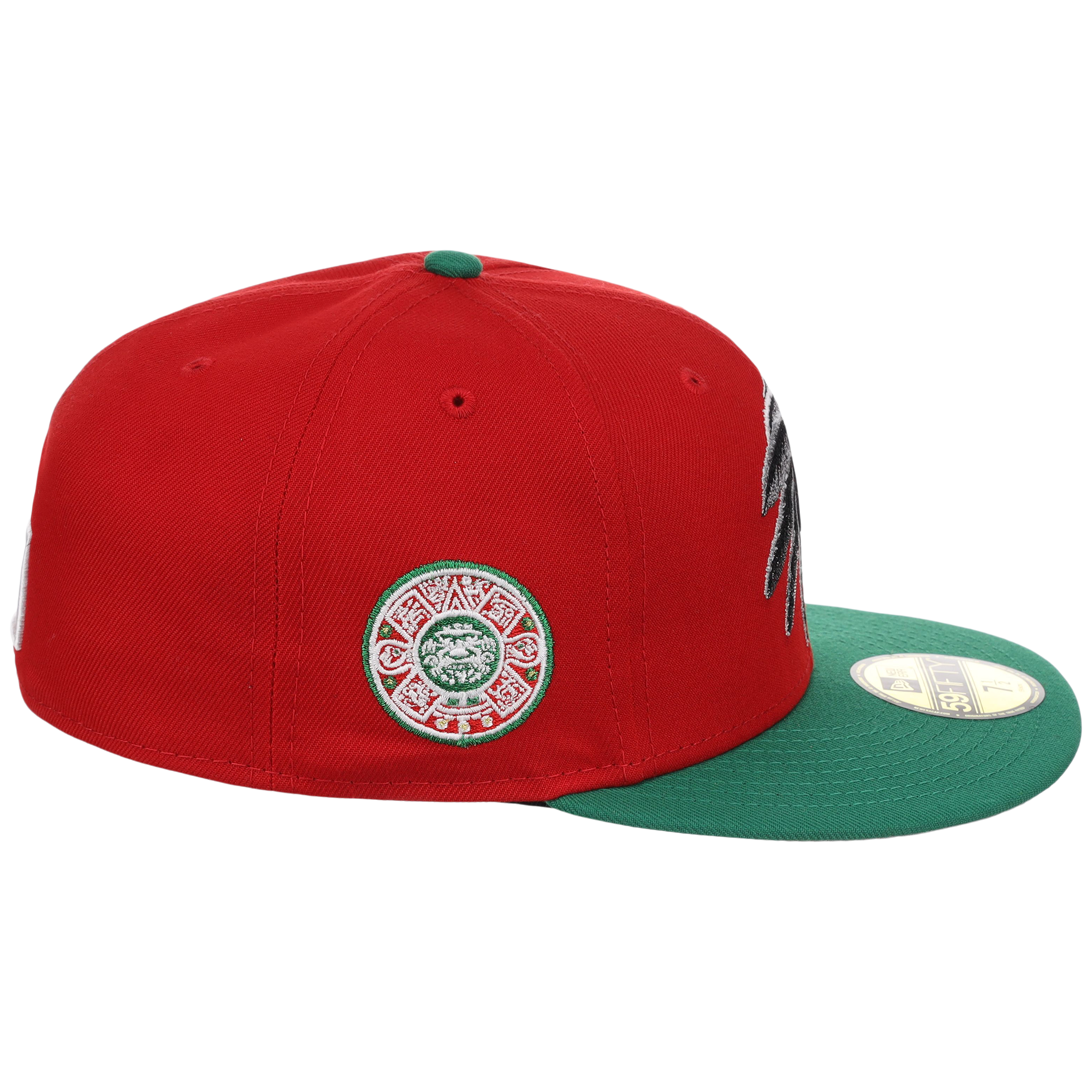 Crown the City: Mexico City - Aztec Head New Era 59FIFTY (Red/Dark Green)