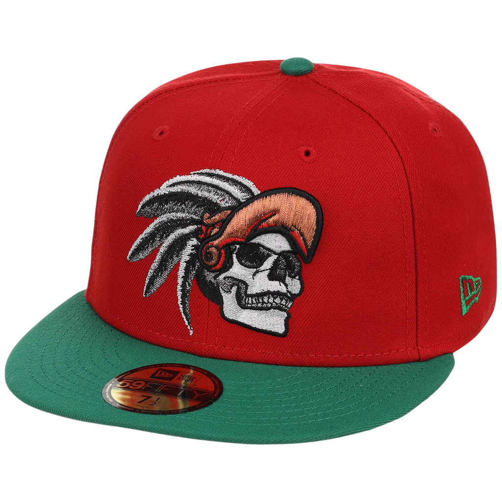 Crown the City: Mexico City - Aztec Head New Era 59FIFTY (Red/Dark Green)