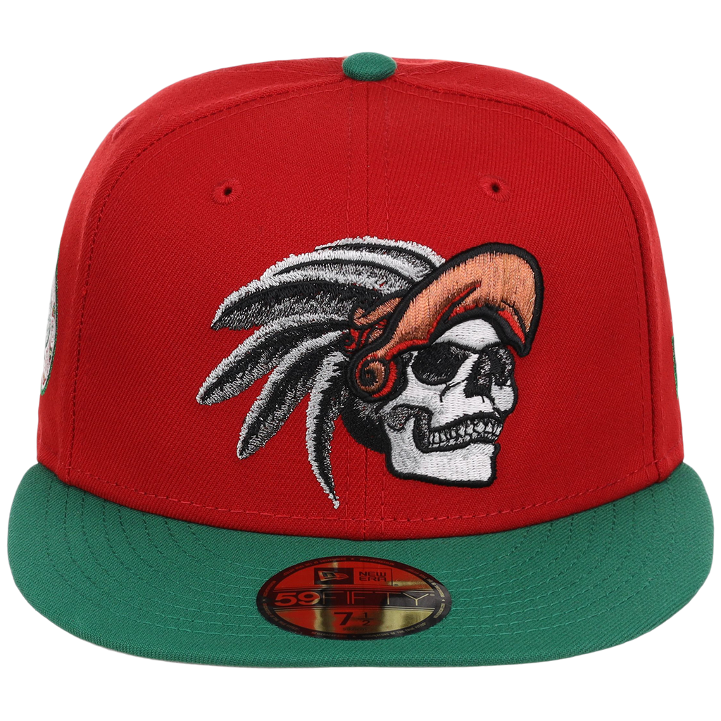 Crown the City: Mexico City - Aztec Head New Era 59FIFTY (Red/Dark Green)