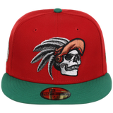 Crown the City: Mexico City - Aztec Head New Era 59FIFTY (Red/Dark Green)