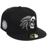 Crown the City: Mexico City - Aztec Head New Era 59FIFTY (Black/Black)